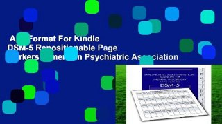 Any Format For Kindle  DSM-5 Repositionable Page Markers: American Psychiatric Association