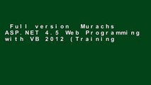 Full version  Murachs ASP.NET 4.5 Web Programming with VB 2012 (Training   Reference)  Best