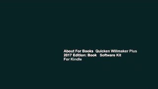About For Books  Quicken Willmaker Plus 2017 Edition: Book   Software Kit  For Kindle
