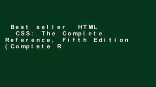Best seller  HTML   CSS: The Complete Reference, Fifth Edition (Complete Reference Series)  Full