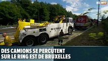 Une collision impliquant plusieurs camions a provoqué la fermeture du ring de Bruxelles
