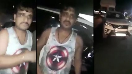 शराब के नशे में पुलिसवाले ने बीच सड़क में किया डांस