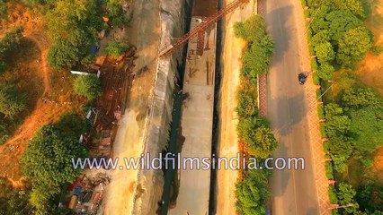 Rare Aerial view of Lotus temple in Delhi