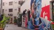 PSG - L'artiste Ceno2 dans ses oeuvres pour un graffiti haut en couleurs