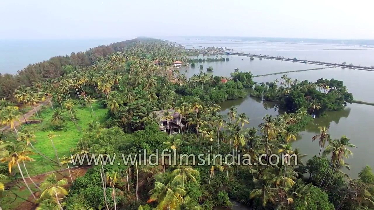 Best of Kerala over-flights- Alleppey and Kochi backwaters in 4K