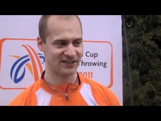 Vincent Onos (NED) after hammer throw group B