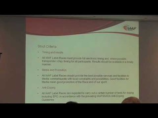 IAAF Road Race Labels & Insights from the 2009 Mass Participation & Events Conference 🏃‍♂️