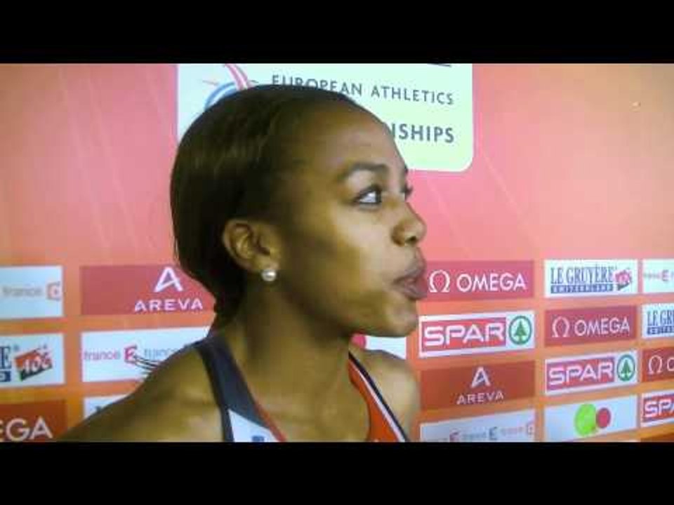 Tifanny Ofili (GBR) after 60m hurdles heats