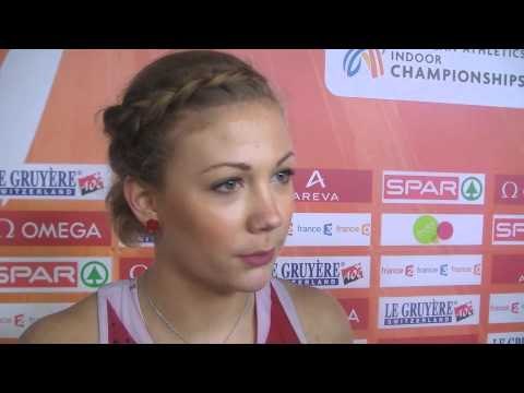 Isabelle Pedersen (NOR) after 60m hurdles heats