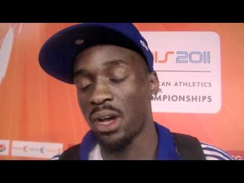 Teddy Tamgho (FRA) after long jump qualification