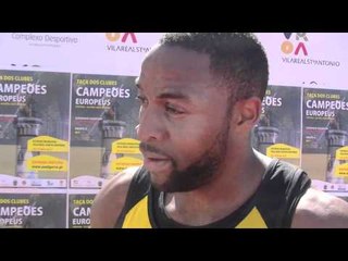 Ryan Scott (GBR) representing Newham & Essex Beagles after 100m