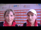 Laura & Marie Polli (SUI) after 20K Race, Senior Women