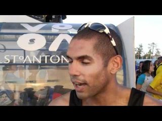 Richard Davenport (GBR) representing Newham & Essex Beagles after 4*400m