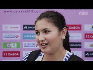 Bianca Perie (ROU), Hammer Women - flash interview (ECH U23 Ostrava 2011)