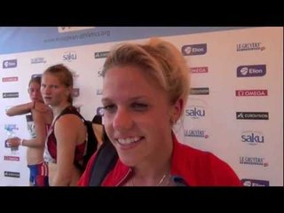 Yana Borodina (RUS) after winning the Triple Jump