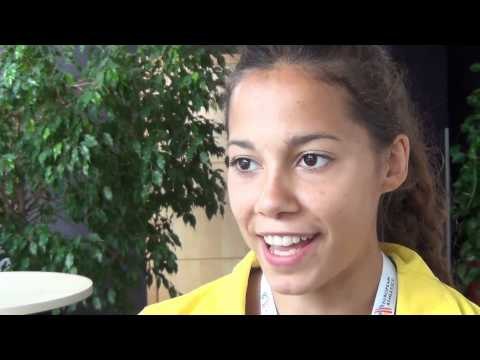 Angelica Bengtsson (SWE) before the European Athletics Junior Championships, Tallinn 2011