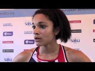 Jodie Williams (GBR) after winning 200m