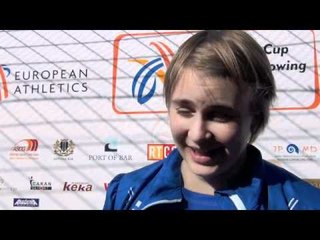 Sanni Utriainen (FIN) after winning javelin throw, women U23
