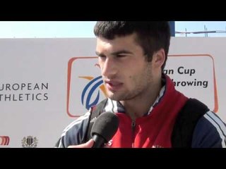 Daniejel Furtula (MNE) after national record in shot put, men U23