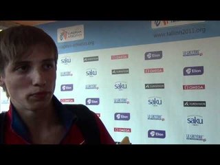 Sergey Morgunov (RUS) after winning the Long Jump