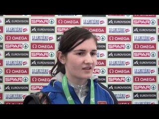 Amela Terzic (SRB) after her bronze medal in the women's junior race