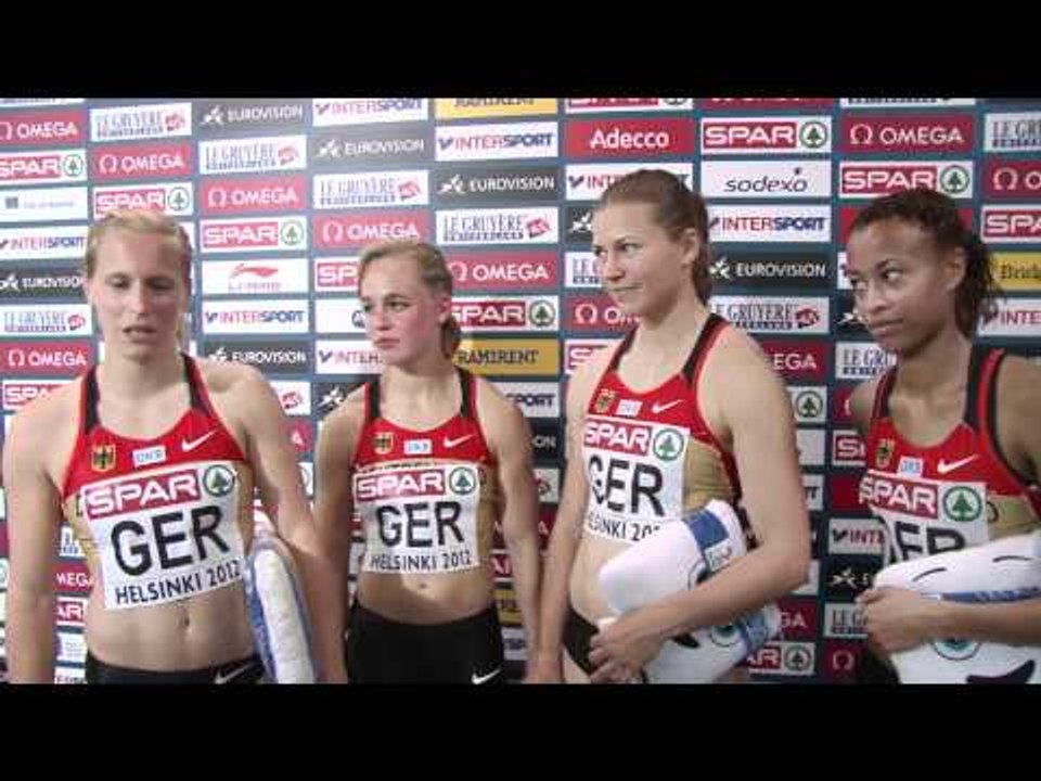 ECH2012 Helsinki Day 5 German 4x100m Relay Team (GER)