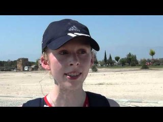 Annabel Mason (GBR) after winning the junior Women's race, Denizli