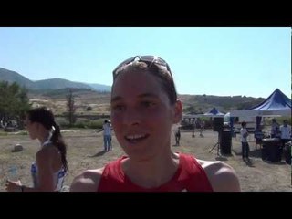 Monika Fürholz (SUI) after winning the senior Women's race, Denizli