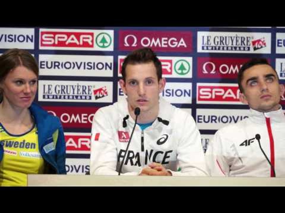 Renaud Lavillenie after press conference European Athletics Indoor Championships