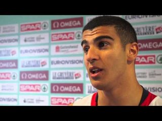 Adam Gemili (GBR) after winning 4x100m relay at Gateshead 2013