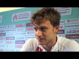 Christophe Lemaitre (FRA) after finishing fourth in 4x100m relay Gateshead 2013