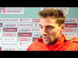 Bjorn Otto (GER) after his third place in the pole vault at Gateshead 2013 ETCH