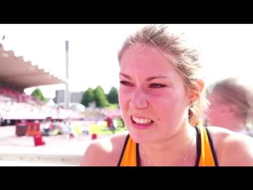 Maureen Koster (NED) after Qualification of the 1500m, Tampere 2013