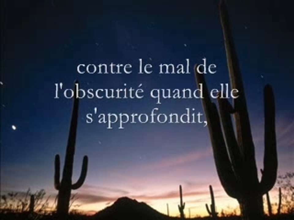 coran sourate alfalak (L'AUBE NAISSANTE)