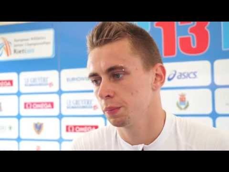 Remy Robillart (FRA) after reaching the final of the 100m Hurdles, Rieti 2013