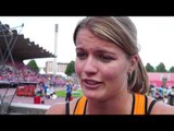 Dafne Schippers (NED) after the semi-final 100m, Tampere 2013