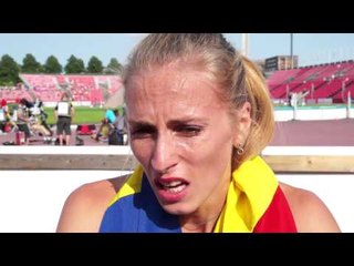 Mirela Lavric (ROU) after winning silver in the 400m, Tampere 2013
