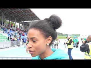 Cheriece Hylton (GBR) after winning the 400m, Brno