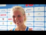 Oona Kettunen (FIN) after winning the silver in the 3000m Steeple Chase, Rieti 2013