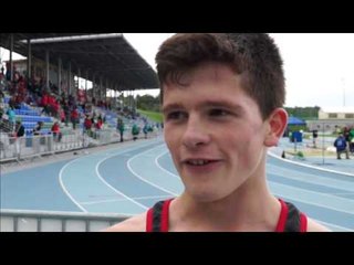 Liam Dee GBR after winning the 1500m, Brno