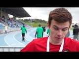 Michael Callegari (GBR) after winning the 3000m, Brno