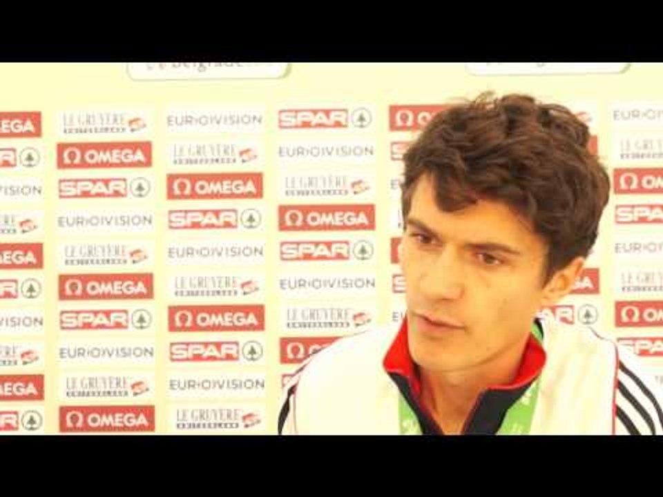 Luke Caldwell (GBR) after 5th place at the men's U23 race, Belgrade 2013