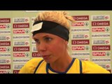 Maria Larsson (SWE) after the junior woman's race, Belgrade 2013