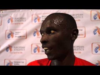 Polat Kemboi Arıkan (TUR) after winning the EC 10000m Skopje