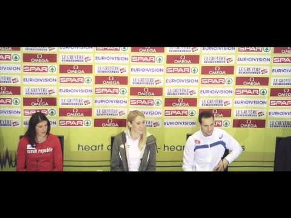 Praha 2015 European Indoor Athletics Championships - Press conference in Old Town Hall, Prague