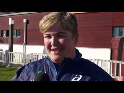 Chiara Rosa (ITA) after 3rd place in Shot Put Senior Women