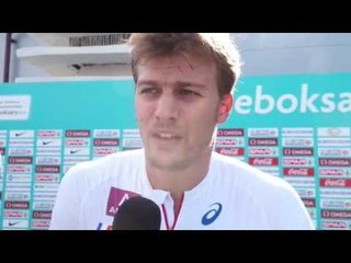 Christophe Lemaitre  (FRA) after winning the 100m