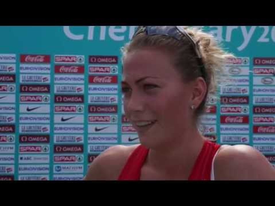 Isabelle Pederson (NOR) after 100mH