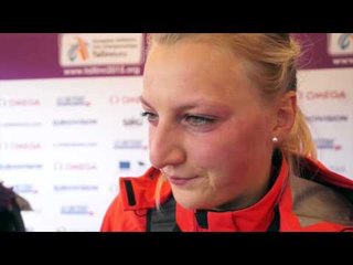Anna Rüh (GER) after winning Silver in the Discus Throw