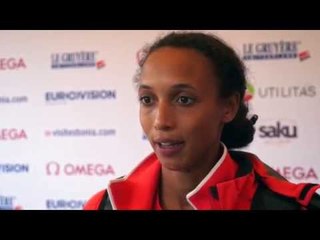 Malaika Mihambo (GER) after winning Gold in the Long Jump